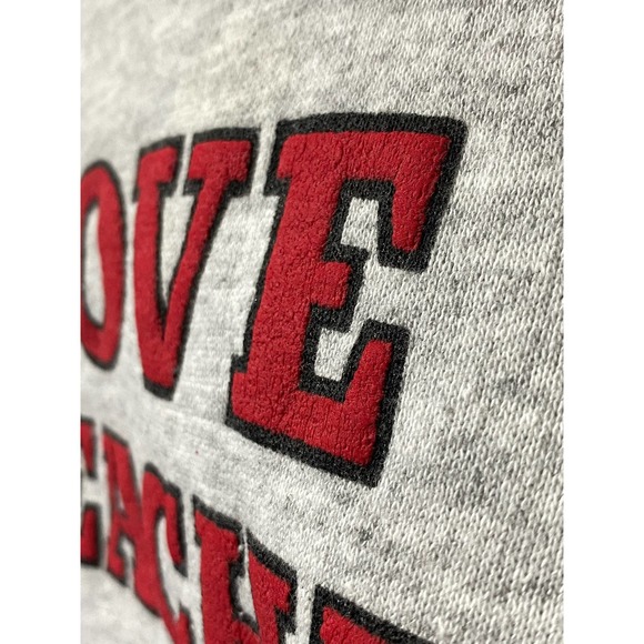 Vintage I Love My Teacher NOT Funny Sweater Size Large Made in USA TULTEX TAG - Picture 7 of 14